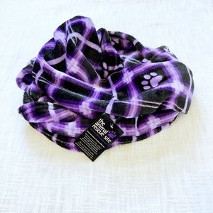 Purple paw print scarf